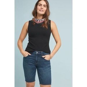🌺$5 ANTHRO Pilcro & the Letterpress High-Rise Slim Denim Bermuda Shorts Sz 26